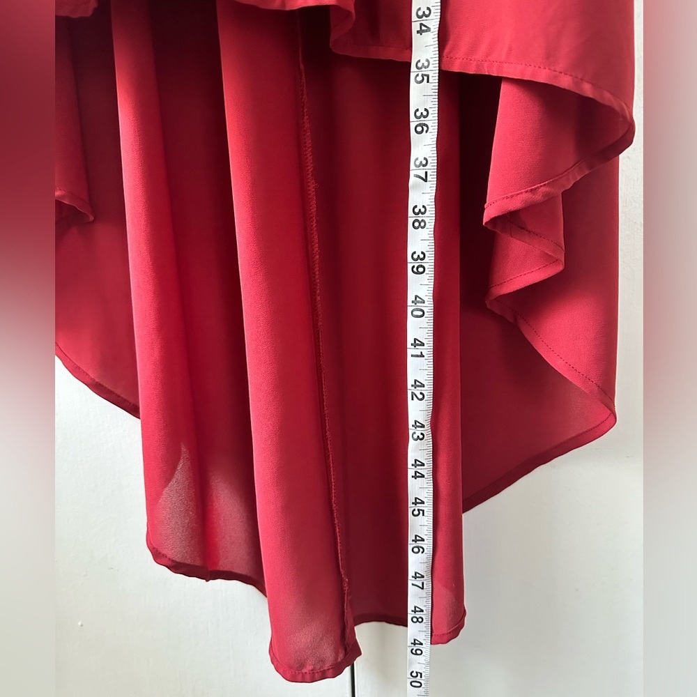 Red High Low Dress by Doe & Rae - Picture 5 of 10